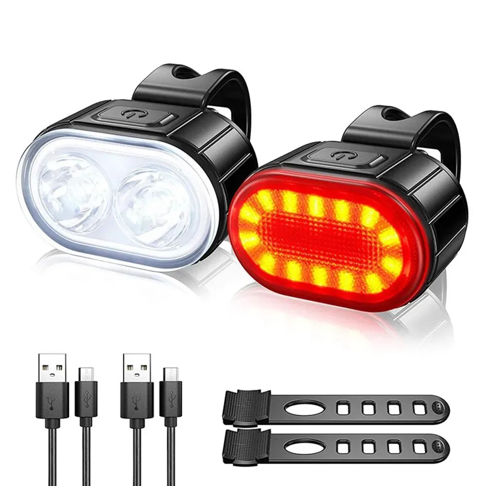 Bike Light Front Rear - Front Rear Bike Lights Rechargeable Bicycle