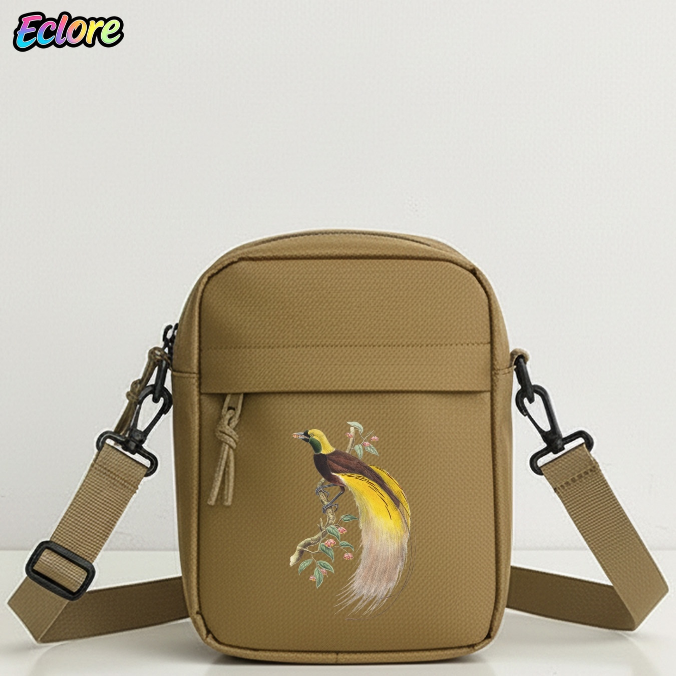 Cycling Commuter Bag - Bird of Paradise Floral Print Shoulder