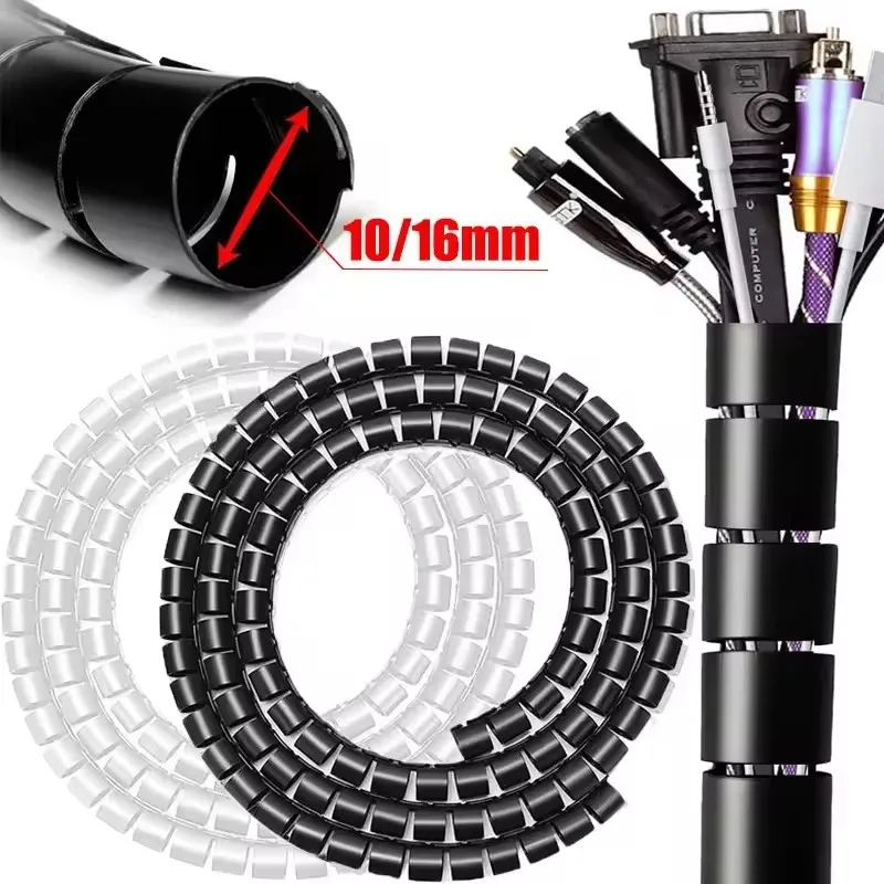 Cable Lock Flexible - 2M/1M Flexible Spiral Cable Wire Protector
