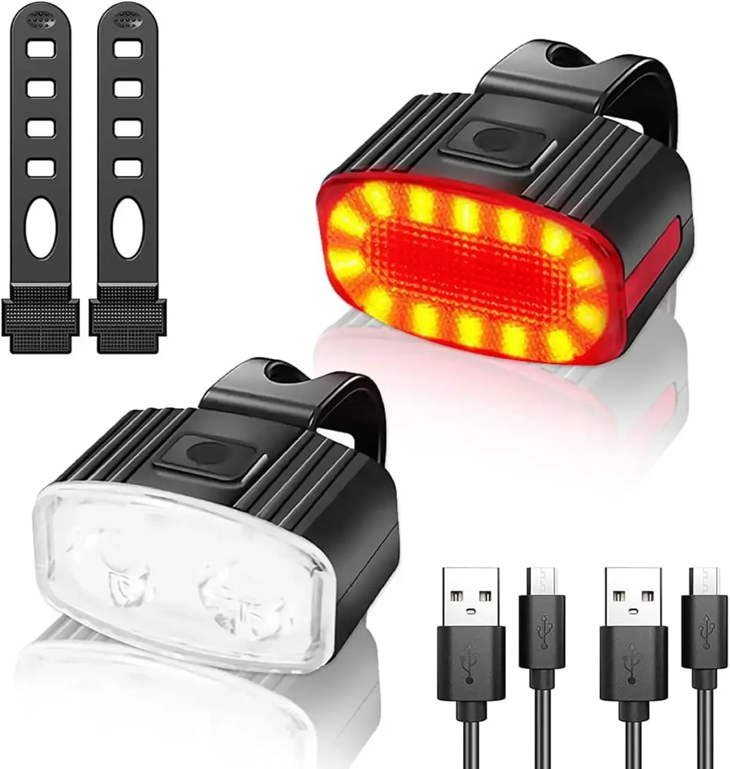 Bike Light Front Rear - Cycling Bicycle Front Rear Light Set