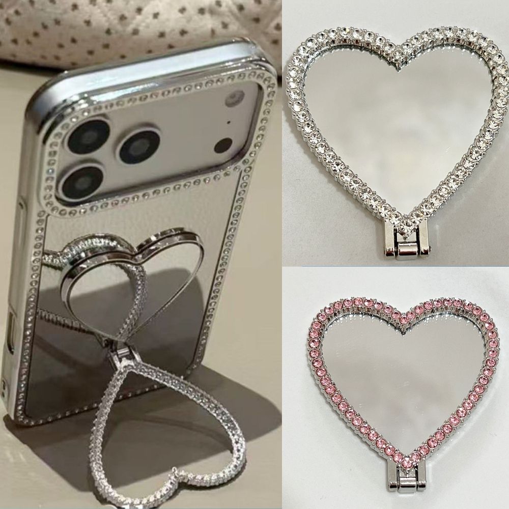 Kickstand Adjustable - Bling Diamond Heart Phone Stand with