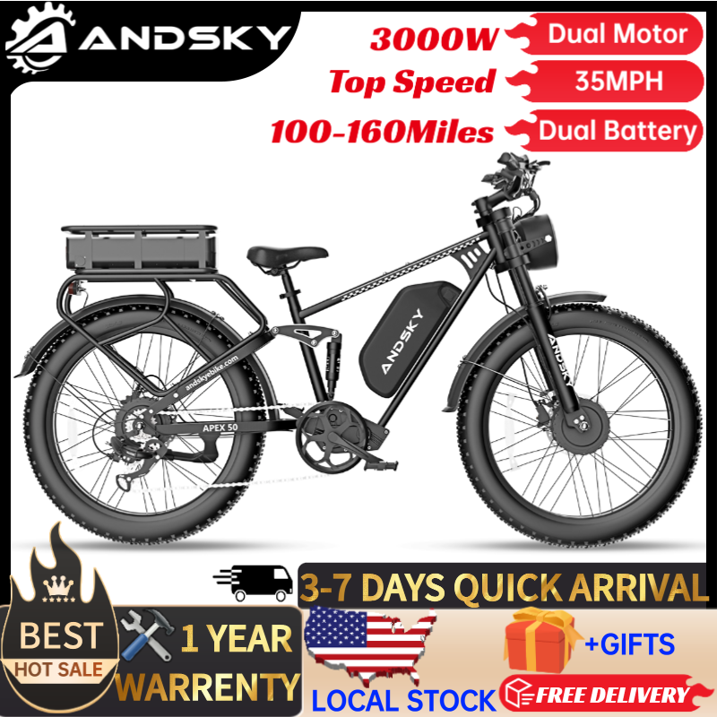 Bike Pump Frame Mount - ANDSKY Apex50 AWD Electric Bike 3000W