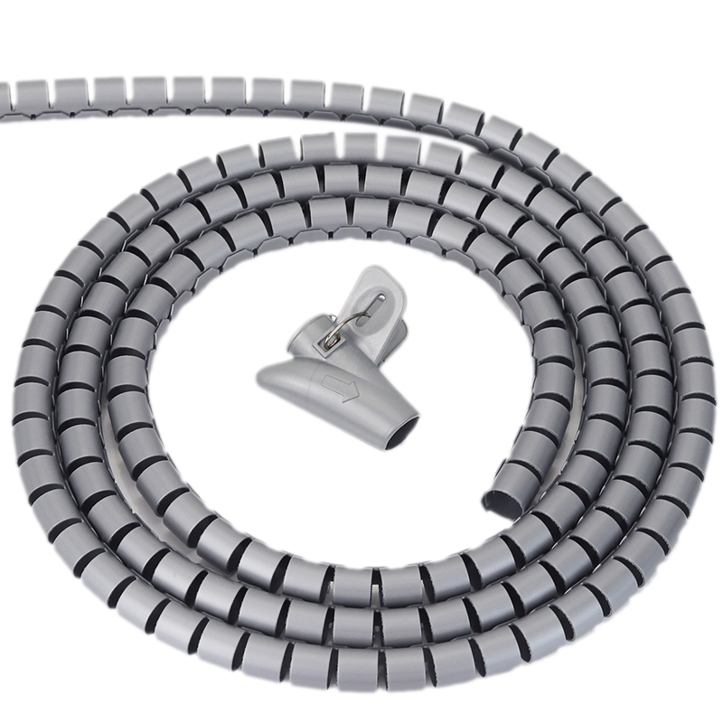 Cable Lock Flexible - 5M Wire Storage Tube Clips Cable