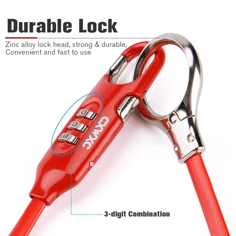 Bicycle Portable Password Lock - Cable Lock Flexible recension och pris