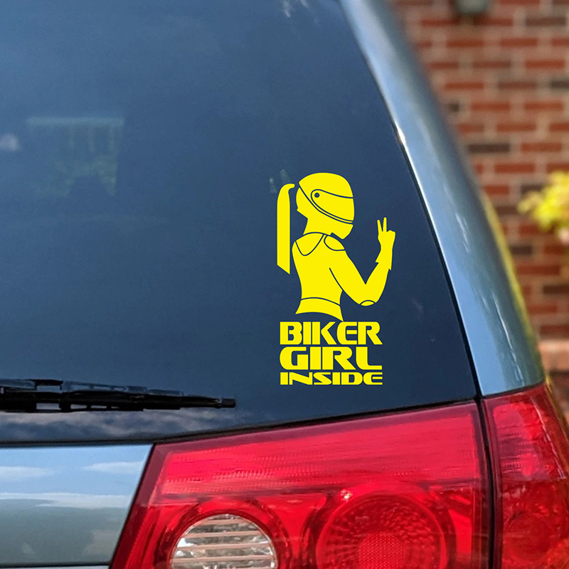 Biker Girl Inside Vinyl Sticke - Cycling Quote recension och pris