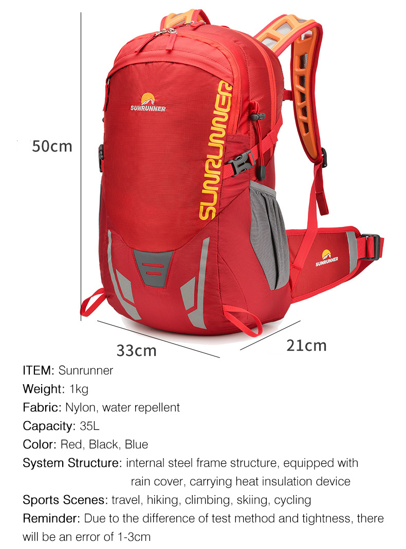 35L Hiking Backpack Bag Large  - Cycling Commute Backpack recension och pris