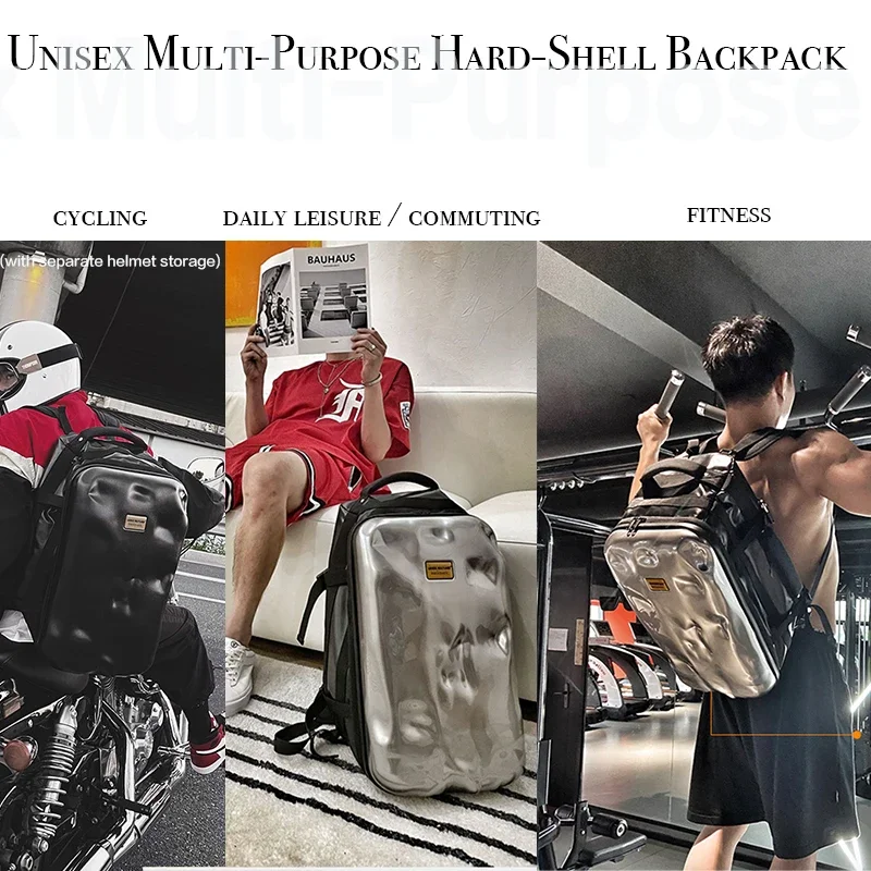 Men Women Hard Shell Water Rep - Cycling Commuter Backpack Laptop recension och pris