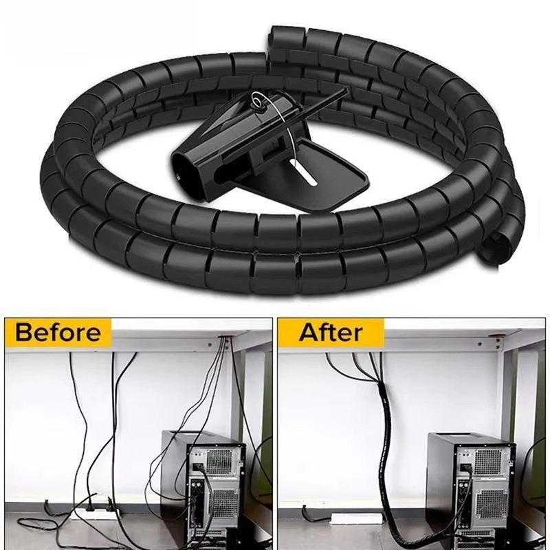 2M/1M Black Cable Wire Protect - Cable Lock Flexible recension och pris