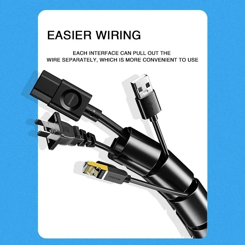 2M/1M Black Cable Wire Protect - Cable Lock Flexible recension och pris