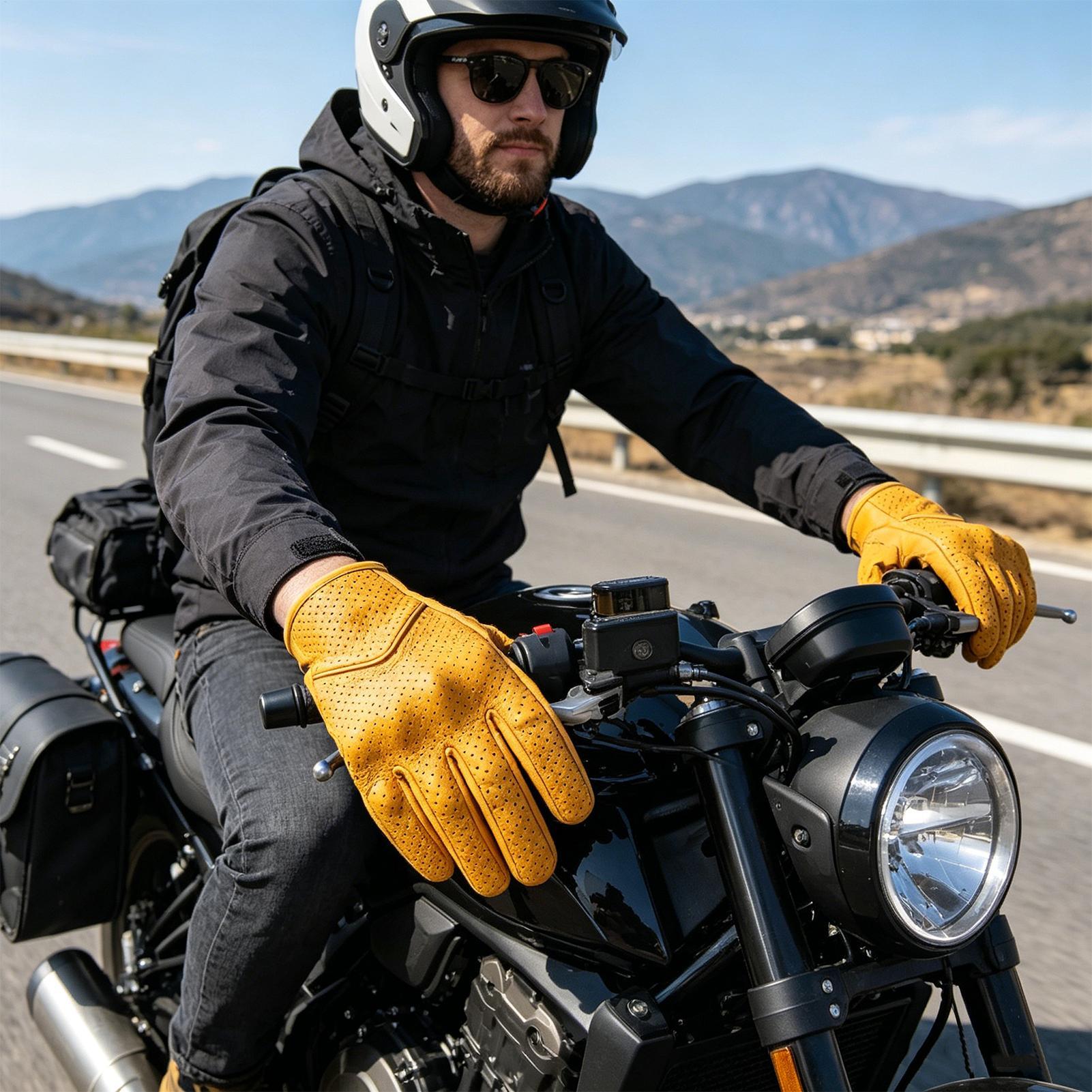 Motorcycle Retro Gloves Breath - Cycling In City recension och pris
