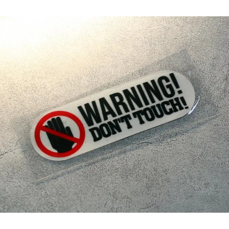 8cm * 3cm Warning  Don't Touch - Cycling Quote recension och pris