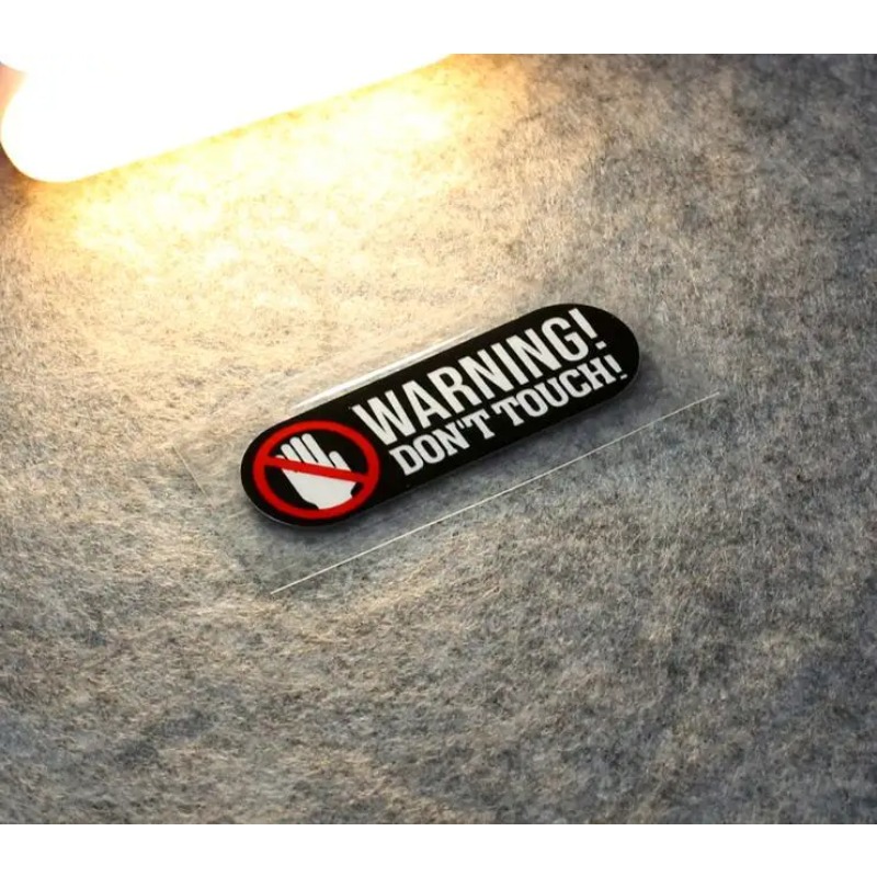 8cm * 3cm Warning  Don't Touch - Cycling Quote recension och pris