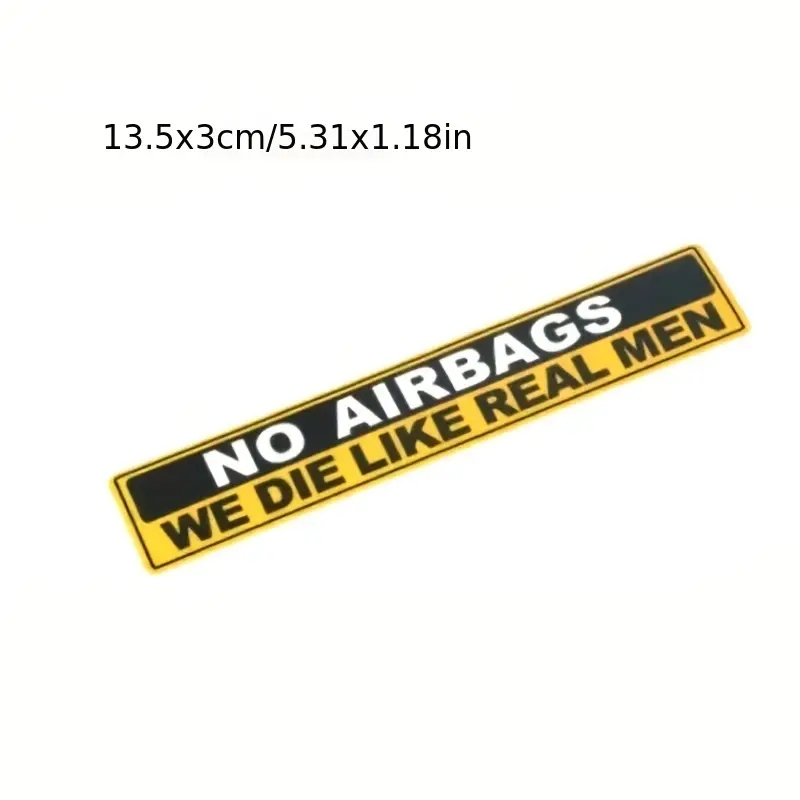 2pcs Caution NO AIRBAGS We Die - Cycling Quote recension och pris