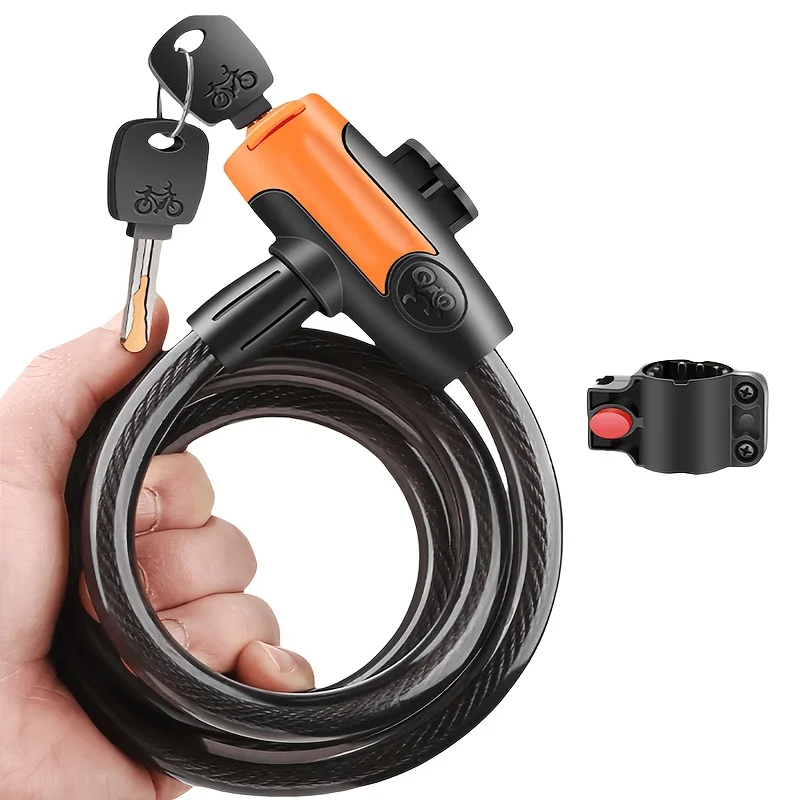 1SET Anti-Cut PVC Coated Keyed - Cable Lock Flexible recension och pris