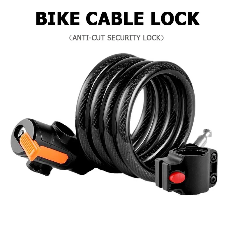 1SET Anti-Cut PVC Coated Keyed - Cable Lock Flexible recension och pris