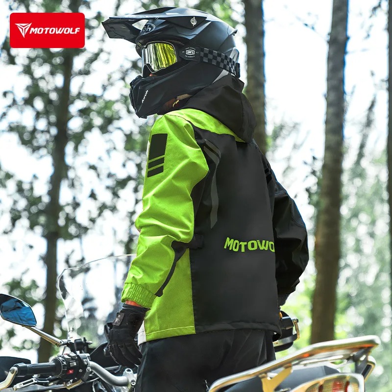 Motowolf Reflective Motorcycle - Cycling Commuter Rain Jacket recension och pris