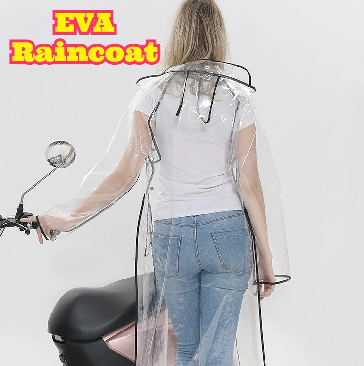 Transparent EVA Belted Long Ra - Waterproof Cycling Commute recension och pris