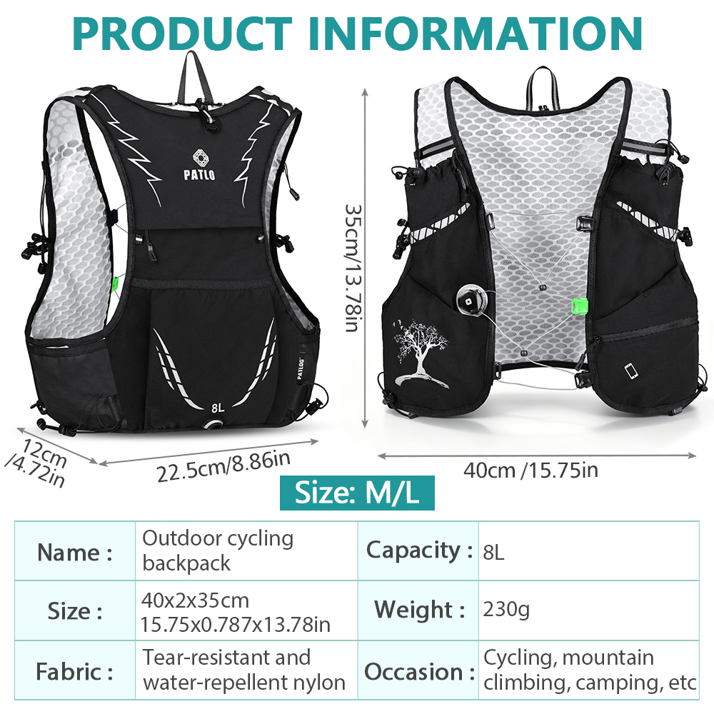 NEWBOLER 8L Outdoor Trail Runn - Cycling Commute Backpack recension och pris