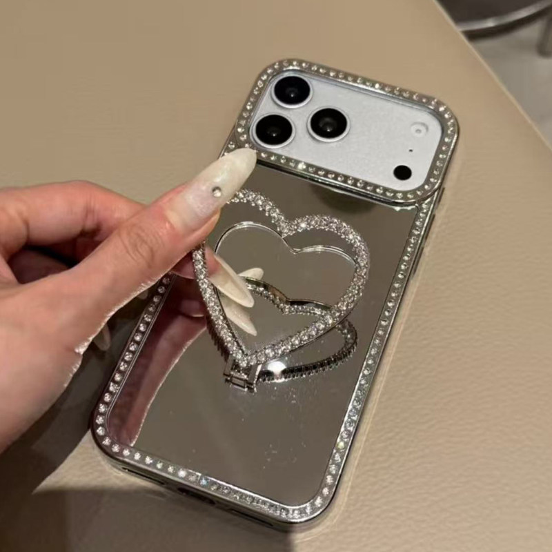 Bling Diamond Heart Phone Stan - Kickstand Adjustable recension och pris