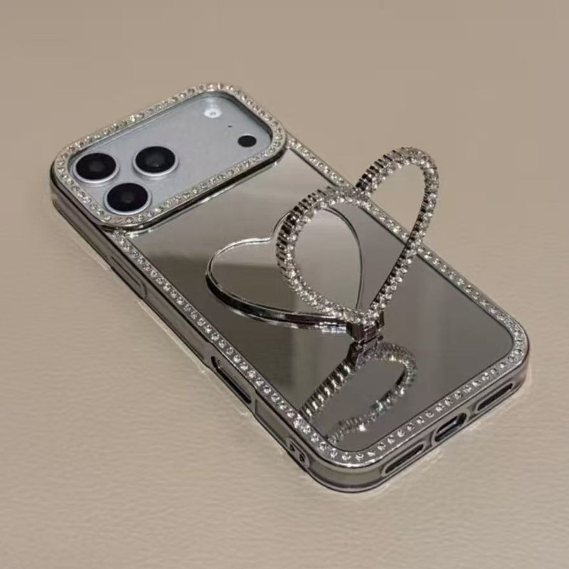Bling Diamond Heart Phone Stan - Kickstand Adjustable recension och pris