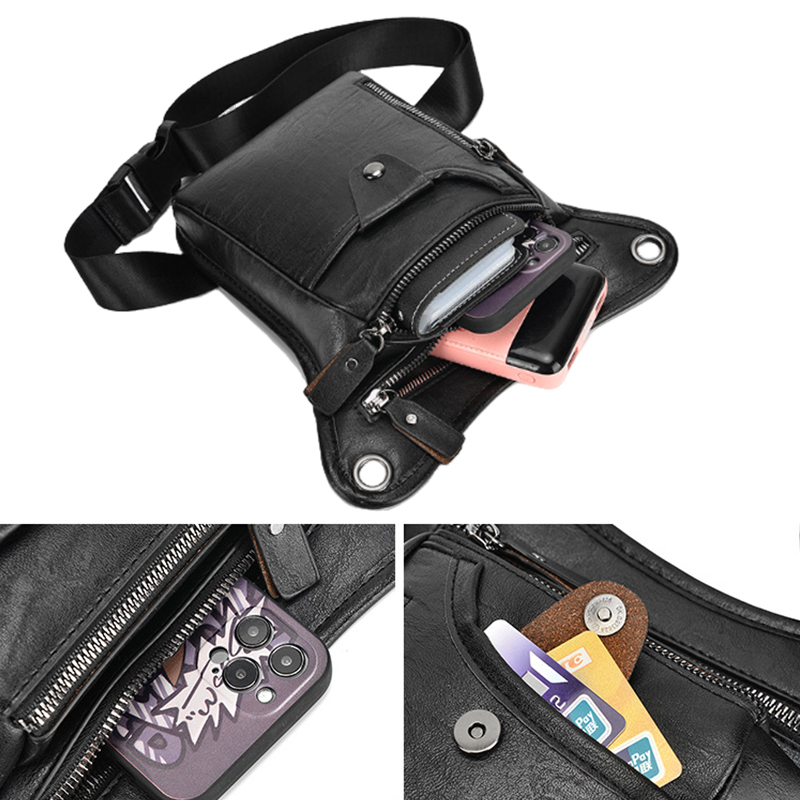 Vintage Pu Leather Waist Pack  - Cycling Commuter Bag recension och pris