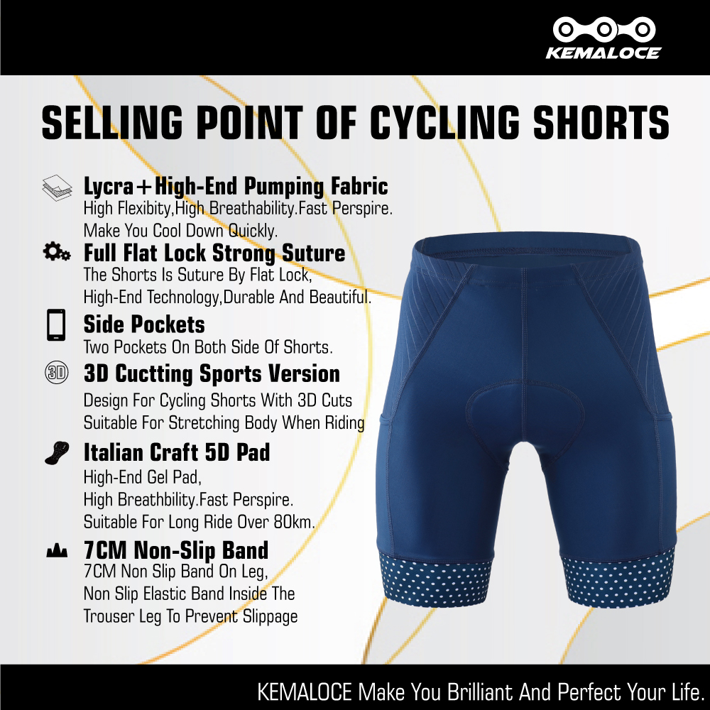 KEMALOCE Men's Cycling Shorts  - Cycling Commuter Pants recension och pris