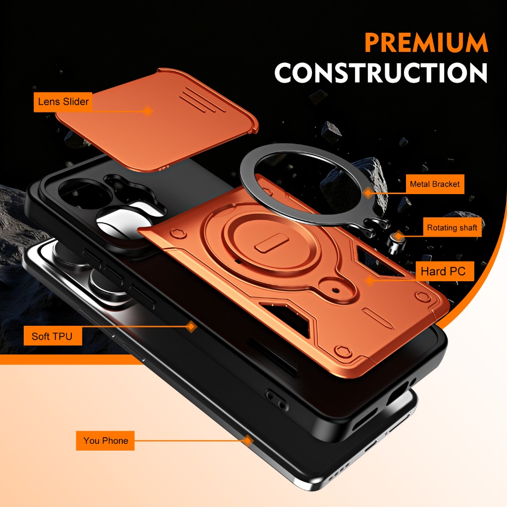 Armor Shockproof Phone Case wi - Kickstand Adjustable recension och pris