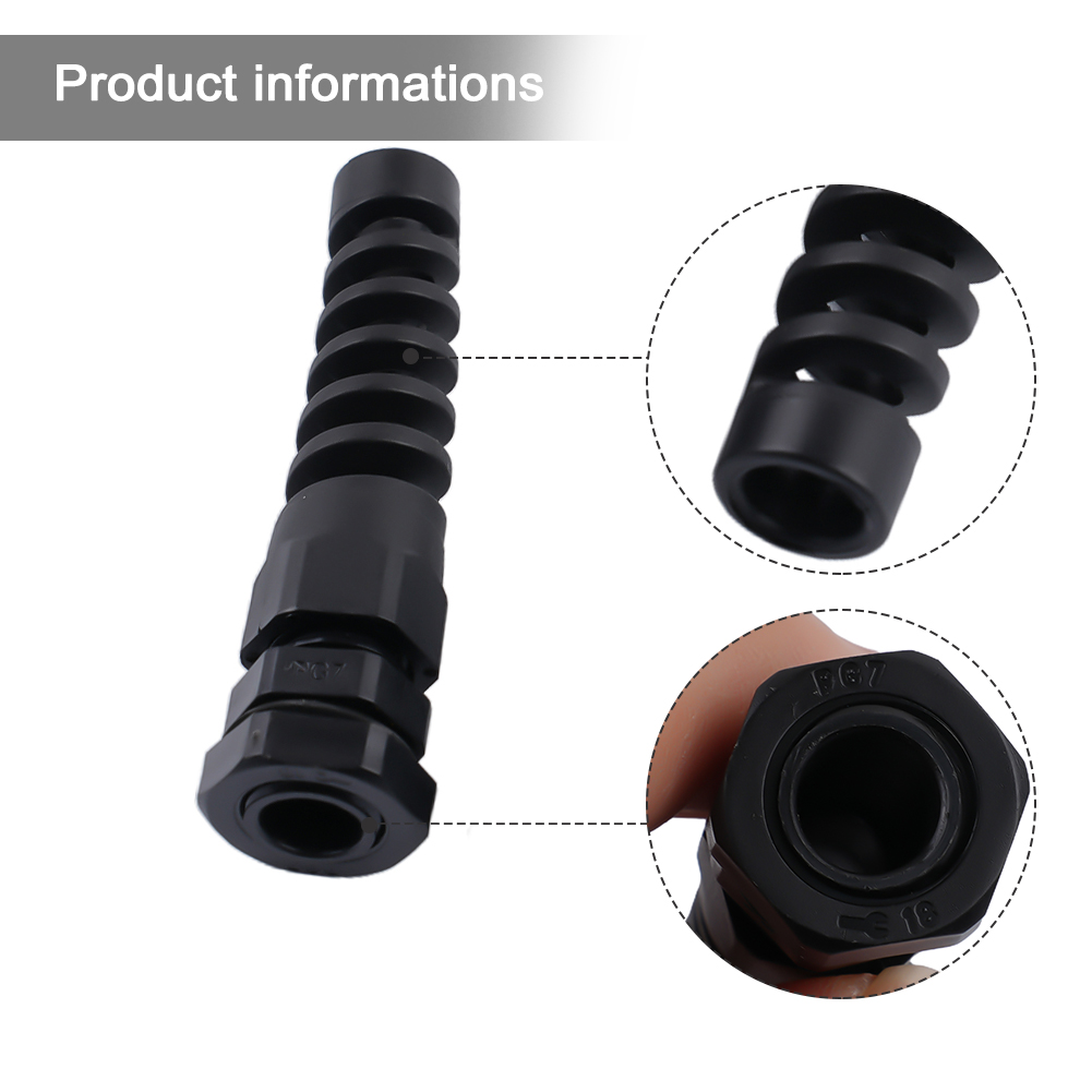 5pc PG7/PG9 M16/PG11 Soft Thre - Cable Lock Flexible recension och pris
